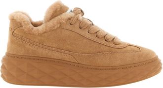 Jimmy Choo London Beige Textured Maxi Retro Sneakers