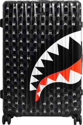 Sprayground Cabin Bags, male, Multicolor, Size: ONE SIZE Gray Peeking Character Check Full-Size Luggage