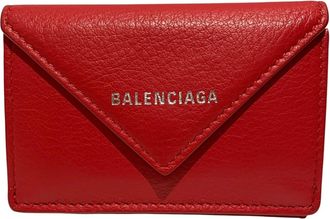 Balenciaga Red Color Paper Wallet (Tri-Fold) (Pre-Owned)