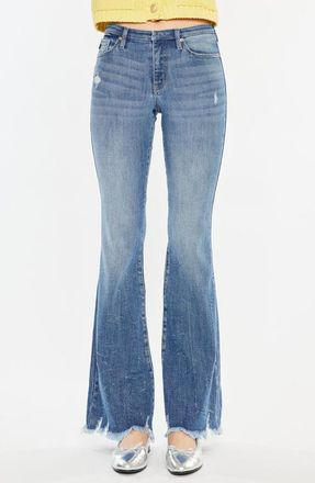 Kancan Jennie Medium Rise Wide Leg Jeans in Medium Wash at Nordstrom, Size 29
