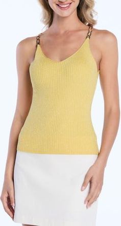 Shelli Segal Chain Strap Sweater Tank in Aspen Gold at Nordstrom Rack, Size X-Large