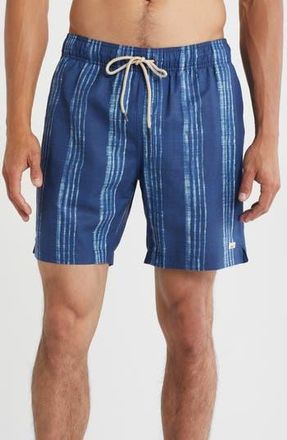 Faherty Sunwashed Swim Trunks in Barlow Ocean Stripe at Nordstrom Rack, Size Xx-Large