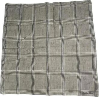 Dior Pre-owned Vintage Zijden Sjaal - Dames - Vintage Accessoires - Grijs - ONE Size - Vintage