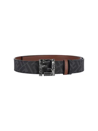 Fendi Mens Belts Brown Calf Leather