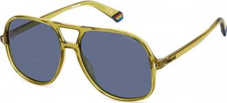 Polaroid Womens PLD-6217-S-40G PLD 6217 S 57 40G Sunglasses - Yellow - One Size