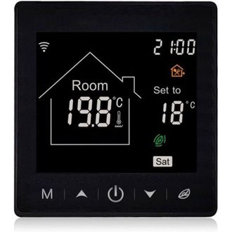 OEM Termostato Elettrico Programmabile Tuya Con Wifi, Termostato Digitale Intelligente Per Camera Da Letto, A Risparmio Energetico (nero 16 A)
