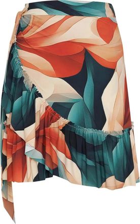 Lygia & Nanny Gonna Laurita corta con ruches - Blu