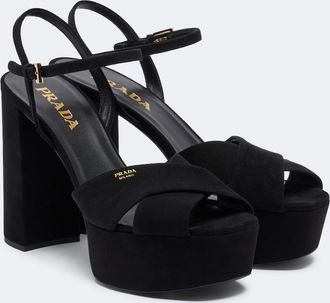 Prada Suede platform sandals