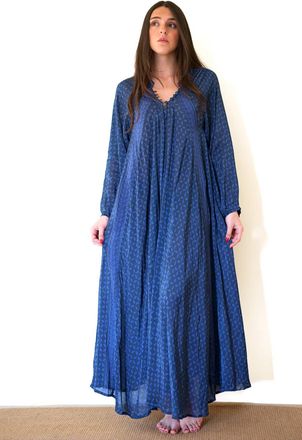 Natalie Martin Fiore Maxi Dress In Sand Dollar Ocean