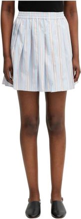 Lacoste Pliss&eacute; Minirok - Dames - Korte rokken - Blauw - XS - Katoen - Rokken