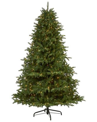 Nearly Natural 7Ft. South Carolina Spruce Artificial Christmas Tree With 500 White Warm Lights And 2644 Bendable Branches