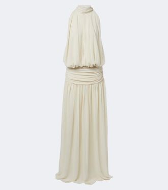 De La Vali Cruz draped chiffon maxi dress
