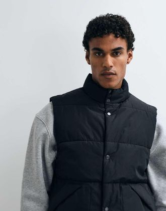 Asos gilet imbottito nero