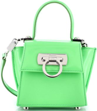 Ferragamo Iconic Top Handle Bag Leather Micro