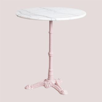 Sklum Mesa De Bar Redonda En M&aacute;rmol Moka Sklum