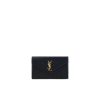 Saint Laurent Bolso de hombro tipo sobre con monograma - Accessories - Mujer - Negro - ONE SIZE