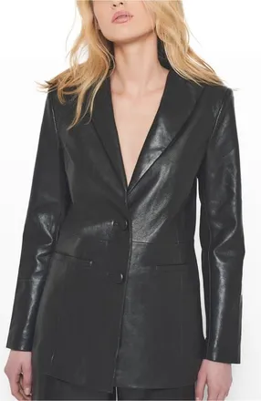 AS by DF Jordan Bf Recycled Leather Blazer in Black at Nordstrom, Size X-Small