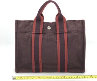Herm&egrave;s Fourre Tout PM Canvas Hand Tote Womens Bag (Pre-Owned)