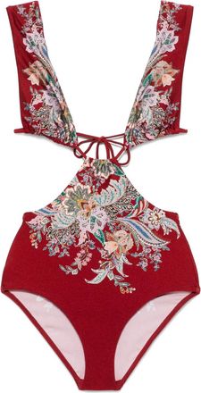 Zimmermann Costume da bagno Rhiannon - Rosso