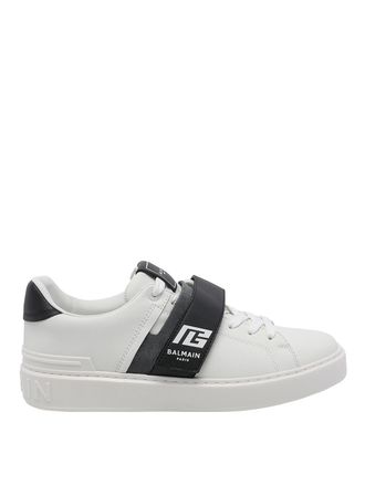 Balmain White B-Court Sneakers