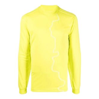 adidas Mens adidas Abstract Pattern Printing Stripe Long Sleeves Yellow H58036