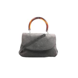 Bottega Veneta Pre-owned Handbags, female, Black, Size: ONE SIZE Pre-owned Logo Small Suede Bag