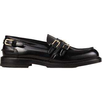 Sandro Leather loafers with buckles in Black at Nordstrom, Size 38