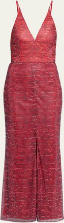 Giorgio Armani Backless Rhinestone Maxi Dress