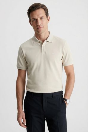 Calvin Klein Jeans Poloshirt CALVIN KLEIN JEANS SS CASUAL PIQUE CLASSIC POLO, Herren, Gr. XXL, oatmeal, Jersey, Obermaterial: 100% Baumwolle, regular fit normal, Rundhal