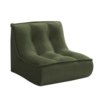 Oviala Sill&oacute;n de tela verde, 90 x 80 x 70 cm