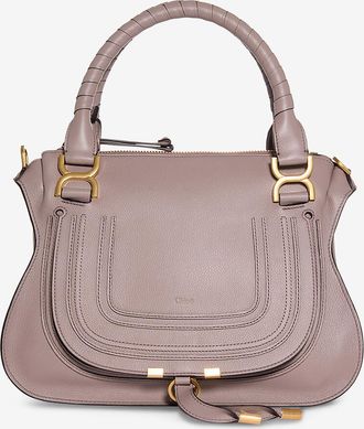Chlo&eacute; Hand- und Schultertasche aus genarbtem Leder Marcie Medium