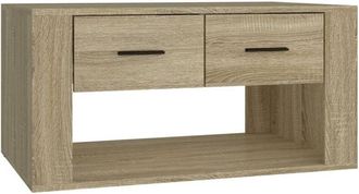 vidaXL Coffee Table Sonoma Oak 80x50x40 cm Engineered Wood Vidaxl