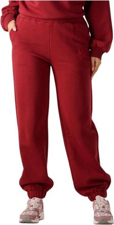 ALIX The Label Gebreide joggingbroek - Dames - Sweatpants - Rood - XS - Katoen - Broeken