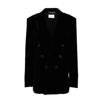 Saint Laurent Cassandre Jacket - female - Saint Laurent - Blazers - Black - XL - Jackets