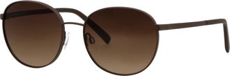 Marc O'Polo Sonnenbrille MARC OPOLO 505115, Damen, chocolate matt, metallic, Sonnenbrillen Sonnenbrille, Form rund, Logoschriftzug auf B&uuml;gel und Glas, Polyamid UV