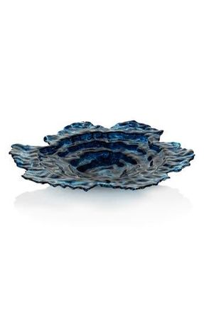 Zodax Oyster Rock Blue Marbled Glass Plate at Nordstrom Rack
