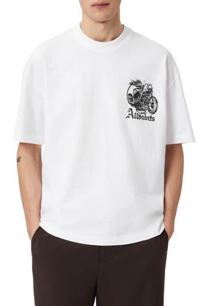 AllSaints Panhead Graphic T-Shirt in Optic White at Nordstrom, Size Xx-Large