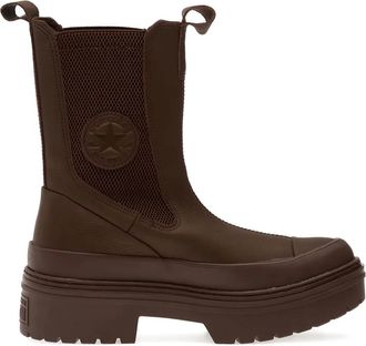 Converse Chuck Taylor chelsea boots - women - Calf Leather/Fabric/Fabric/Rubber - 5.5 - Brown