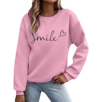 Generic Ladies Jumpers, Jumpers for Women UK Winter Lightweight Sweater Soft Comfortable Long Sleeves Plain Pullover Solid Color Casual V Neck Tops Clothing F