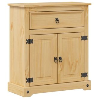 Berkfield Home Bathroom Cabinet Corona 70x33x80 cm Solid Wood Pine in Light Tan | Size: 70 x 33 x 80 cm