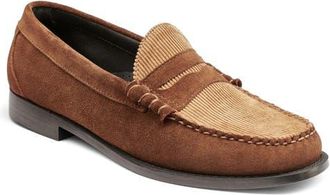 G.H. Bass & Co. Weejuns Larson Mixed Media Penny Loafer in Dark Tan at Nordstrom, Size 11.5