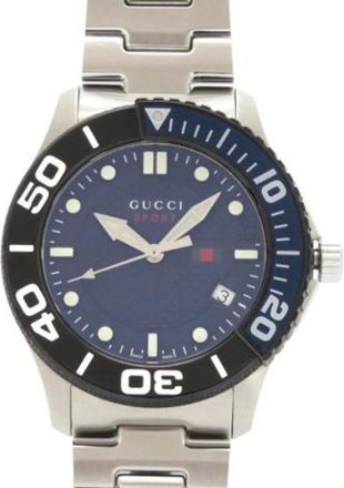 Gucci Pre-owned Watches, male, Blue, Size: ONE SIZE Pre-owned Vintage Wristwatch