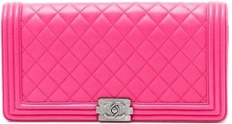 Chanel Pre-owned Clutches, female, Pink, Size: ONE SIZE Pre-owned Leather Clutch