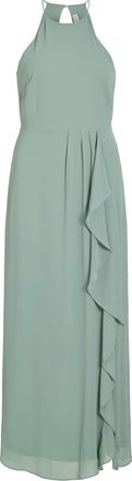 Vila Womens Vimilina S/L Maxi Dress/Su-Noos Dress, Green Milieu, 14