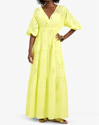 Trina Turk Arco Iris Maxi Dress In Neon Yellow