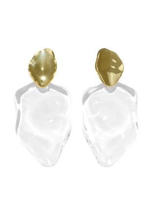 Alexis Bittar Alexis Bittar Liquid Lucite 14kt Gold-plated Drop Earrings - One Size