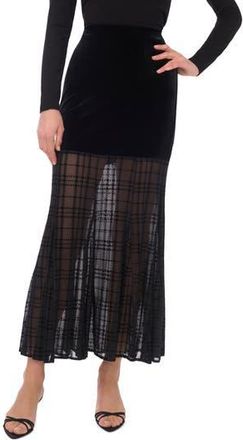 Parker Mesh Bottom Long Skirt in Rich Black at Nordstrom Rack, Size Xx-Large