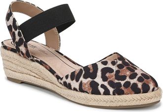 Life Stride Kimmie Ankle Strap Espadrille in Natural Leopard at Nordstrom, Size 7.5