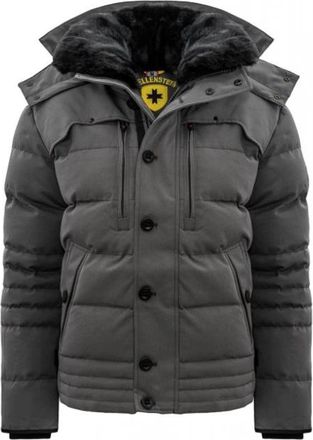 Wellensteyn Stad-988 Jacket - Heren - Winterjassen - Grijs - L - Leer - Jassen