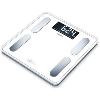 Beurer B&aacute;scula De Diagn&oacute;stico Signature Line Bf 400 Blanca, An&aacute;lisis Corporal Preciso Para Hasta 10 Personas, Con Pantalla Lcd Inversa Extra Grande, Capacida